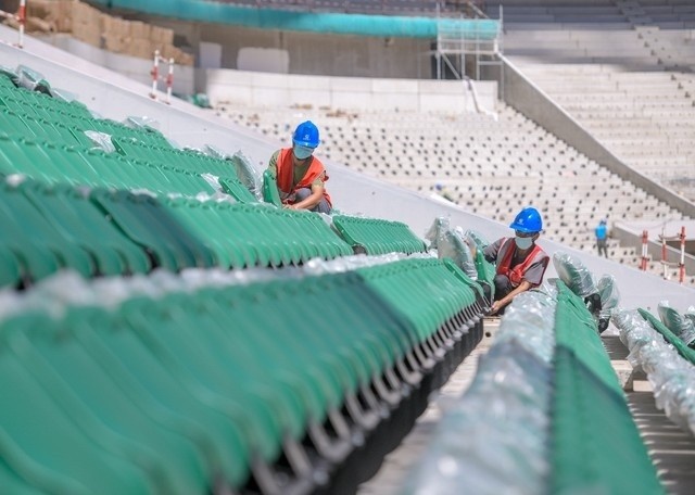 京媒：新工体安装“国槐绿”座椅，预计11月底安装完6.8万座位