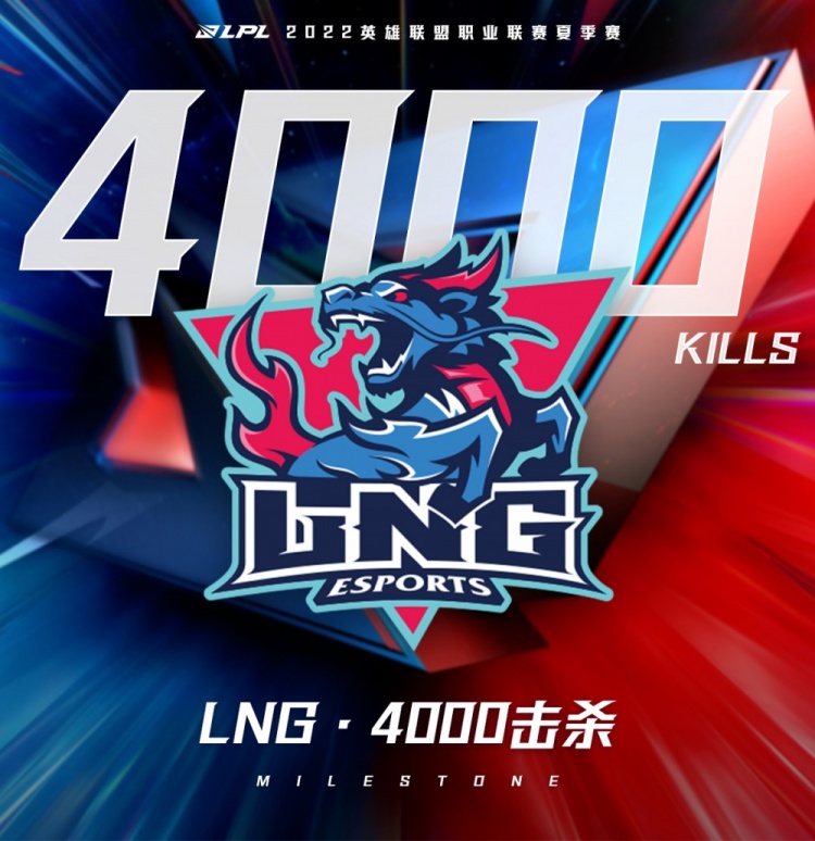 里程碑：LNG达成LPL 4000杀成就