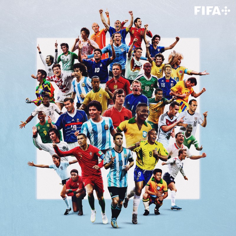 众神殿！世界杯官推晒历史群星海报：是谁让你爱上世界杯？
