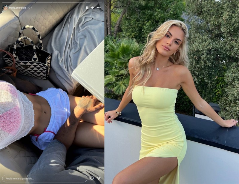【QY球友会】看手识人大赛?瓜帅大女儿晒度假照，大腿上有一只神秘的手