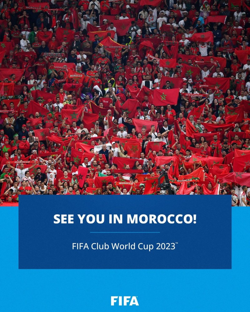 FIFA官方：2022世俱杯将于明年2月1日-2月11日在摩洛哥举行