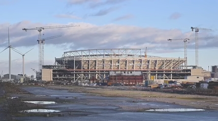 邮报：埃弗顿斥资5亿英镑的新球场即将完工，2024-25赛季投入使用