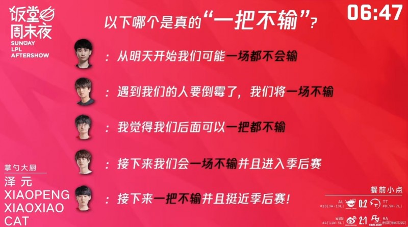 【QY球友会】经典一把不输！饭堂周末夜餐前小点回顾说出一把不输的选手