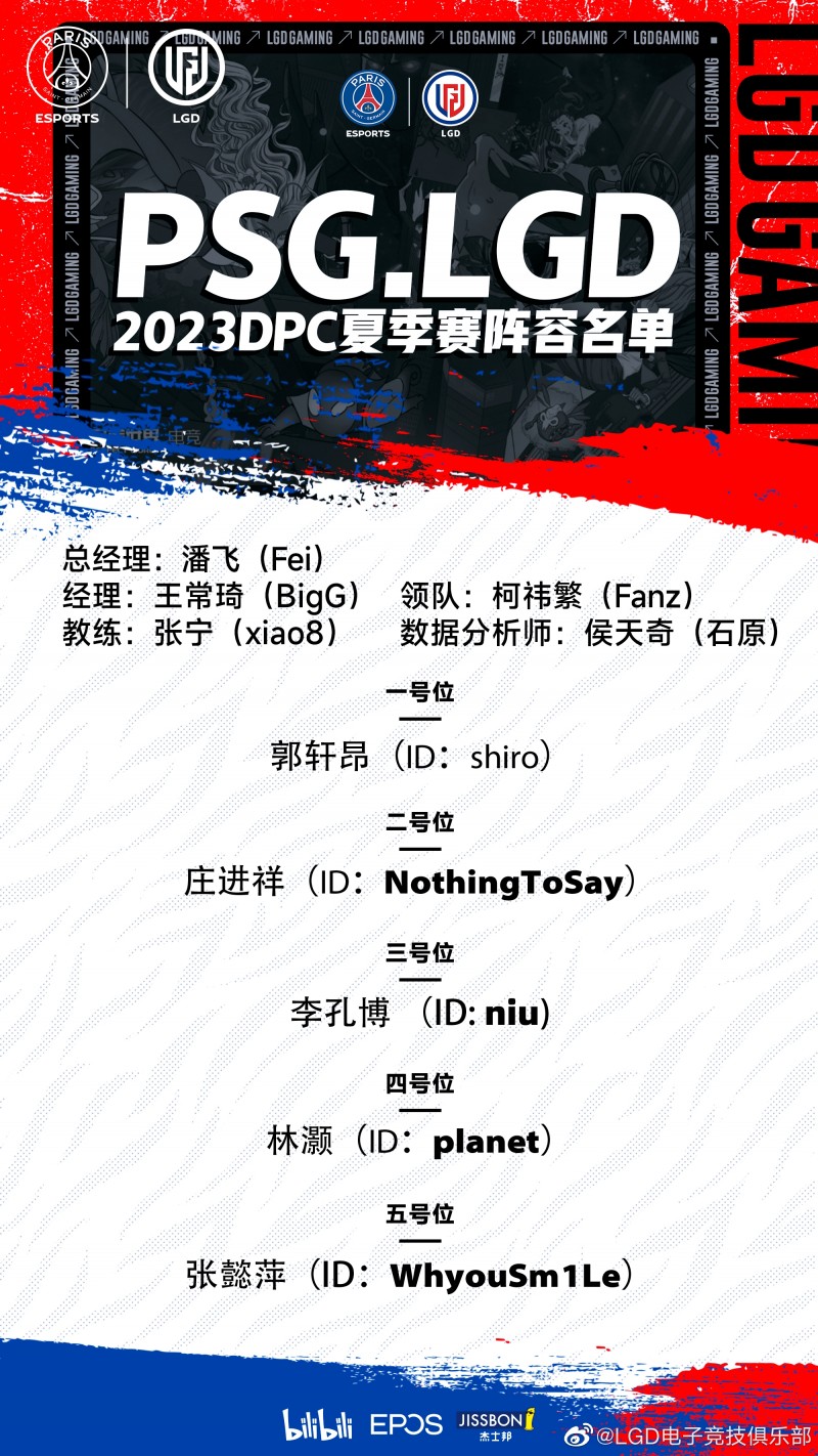 【QY球友会】PSG.LGD大名单更新：zeal离队 niu正式加入队伍
