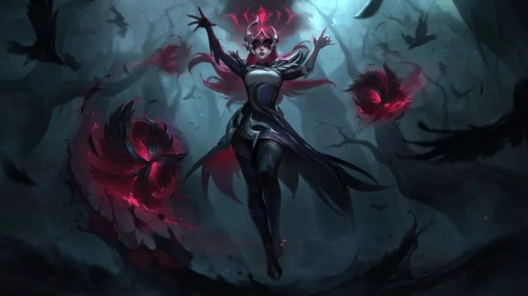 【QY球友会】外网透露魔女辛德拉修改后原画，头顶背景及法球元素大改