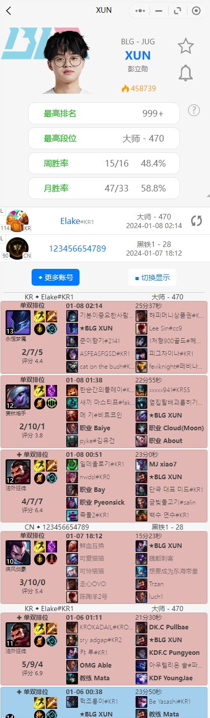 【QY球友会】难兄难弟！Xun韩服单排遭遇三连跪
