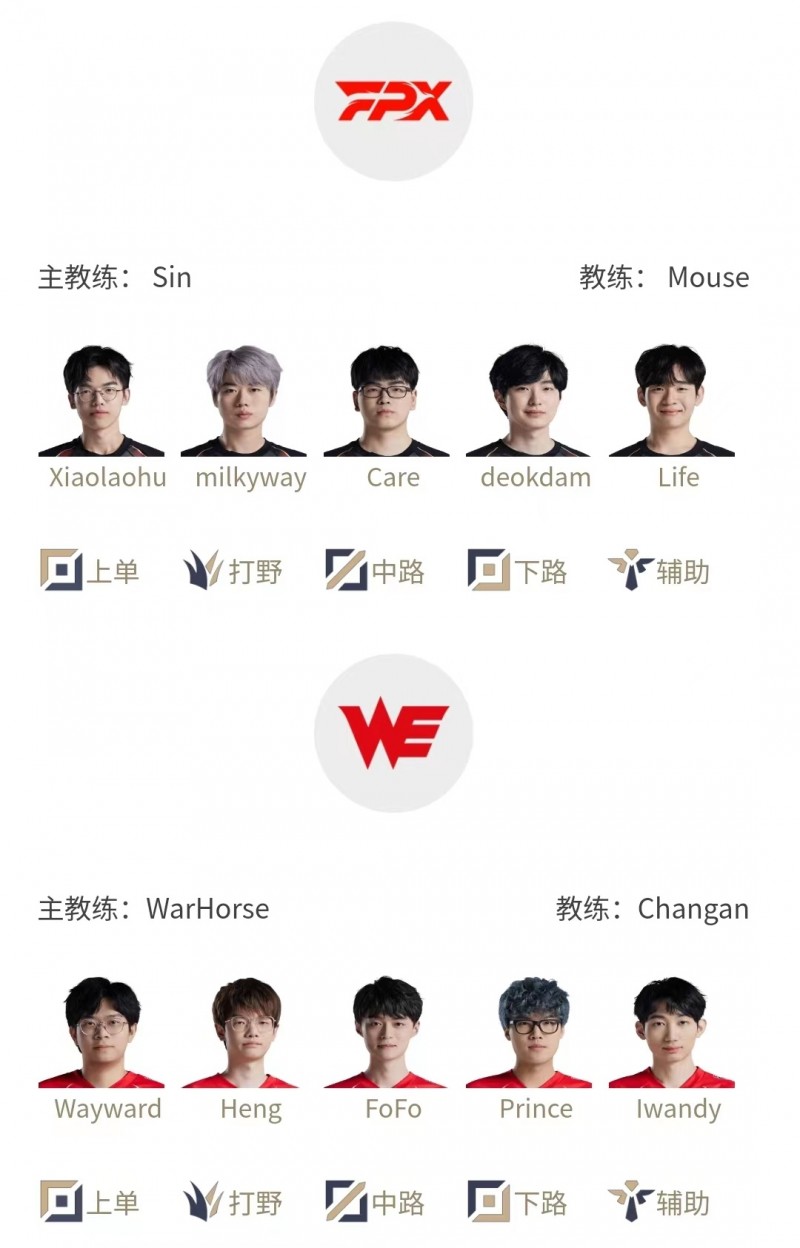 【QY球友会】明日首发名单：韩国AD对决！Prince对deokdam 次局Kinght战Shanks