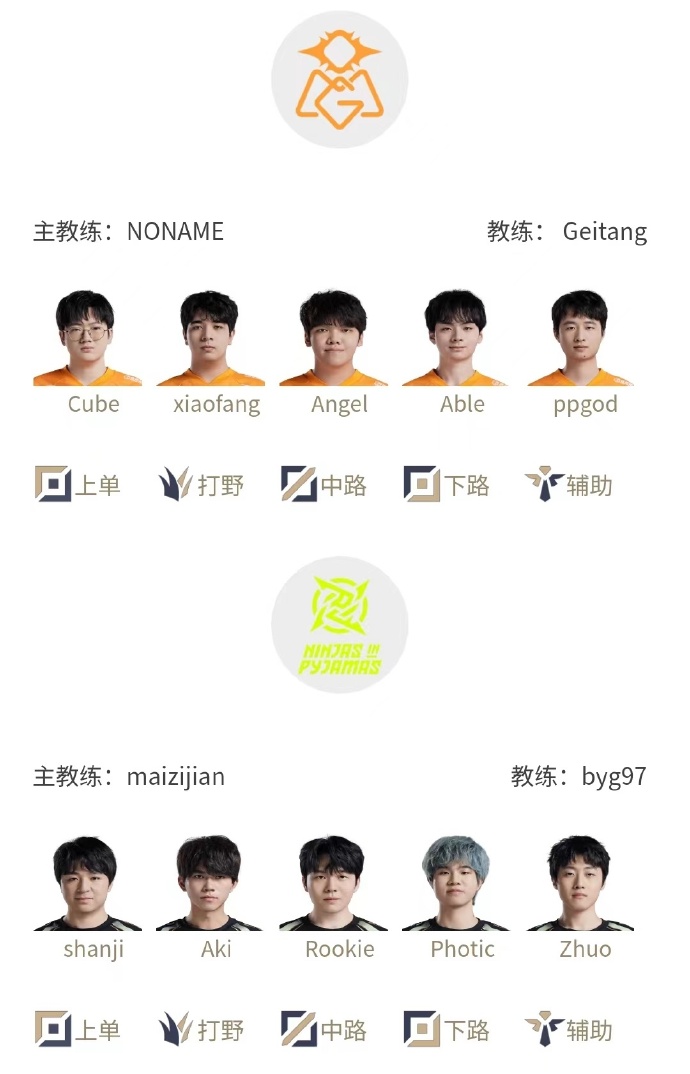 【QY球友会】明日首发名单：Rookie对阵Angel 尺帝对决GALA xiaohu面旧主交手汤圆