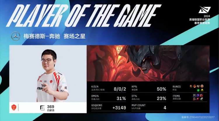 韩网热议369连续两局拿下MVP：Ruler去年限制了369！