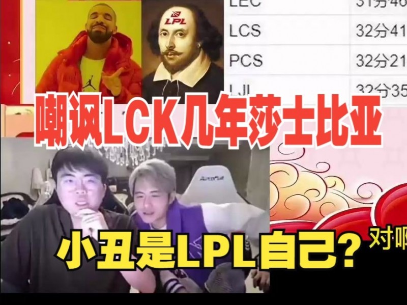 姿态记得谈：嘲讽几年LCK莎士比亚，结果却是LPL自己？