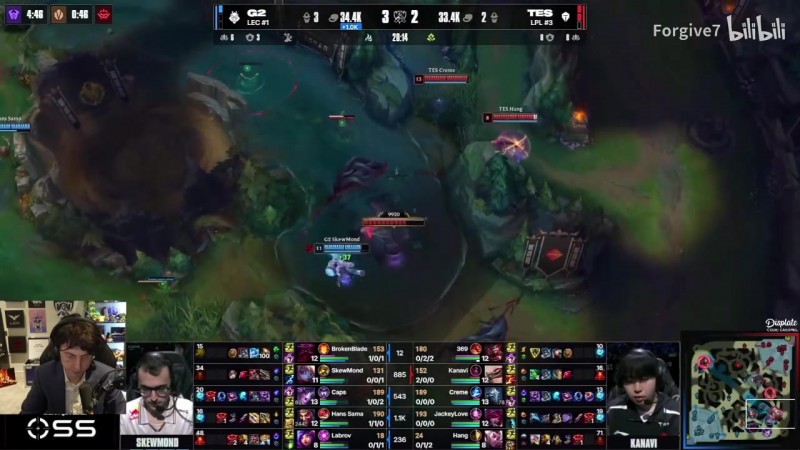 【QY球友会】欧刚看G2被TES淘汰沉默了:唉,caps看的让我心碎,欧洲倒了!