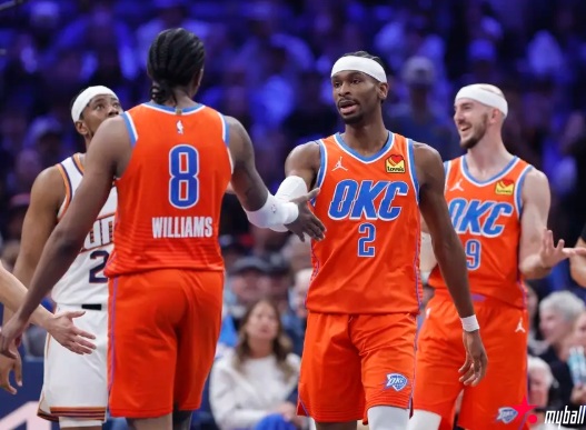 迈博体育 官方实力榜：雷霆居首湖人升至第四 勇士排名NO.16