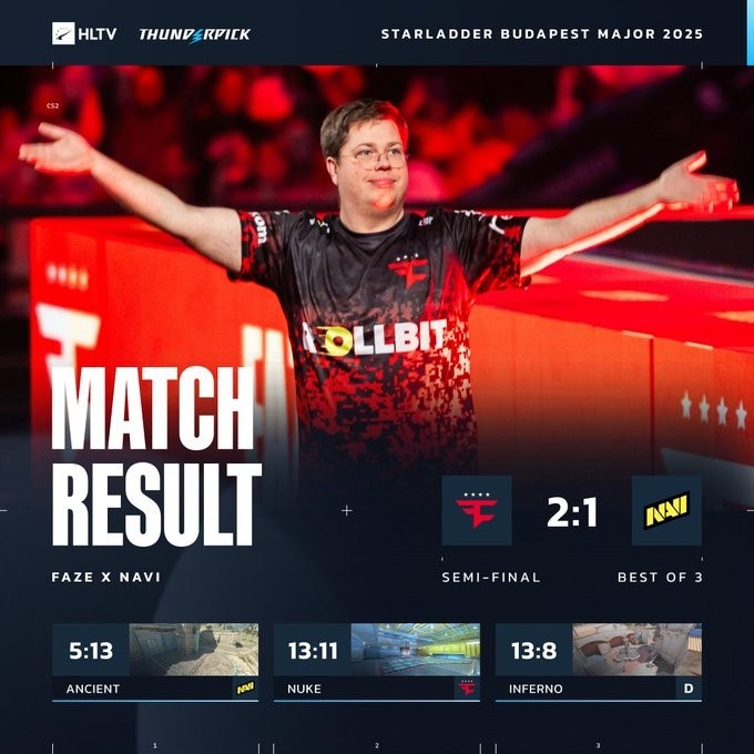 【QY球友会】🎮战舰无敌轰鸣!总监无甲沙鹰1v3轰三杀 FaZe2-1NAVI晋级决赛