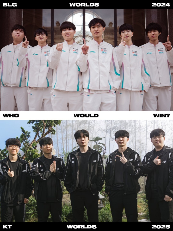 【QY球友会】LOL官推提问:近两年的S赛亚军,2024BLG和2025KT谁更胜一筹❓