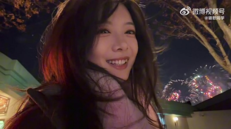 【QY球友会】骆歆：新年快乐❤️分享给你们我今天在迪士尼看的跨年烟花秀🎆