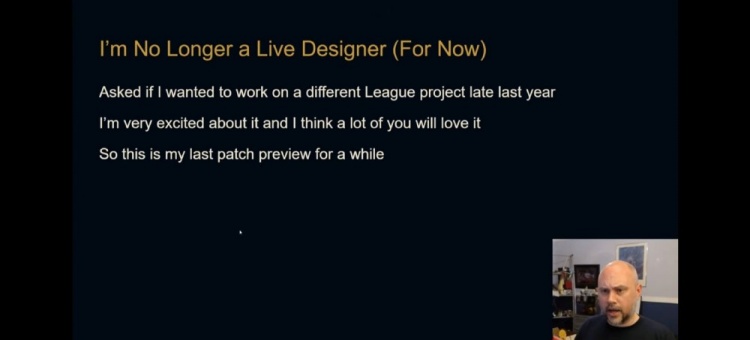 【QY球友会】设计师Phreak宣布暂时离开平衡团队:参与另一个LOL相关项目工作