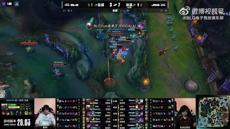 【QY球友会】绝对爱将！Daeny看BLG团灭JDG高喊：Bin！！！陈泽彬！！！