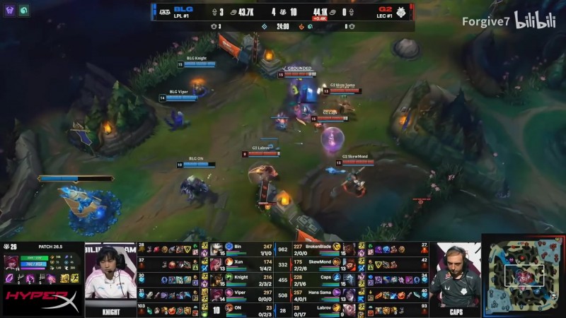 【QY球友会】LCP解说看BLG战胜G2夺冠服了：我看谁还敢质疑bin哥不是世一上？