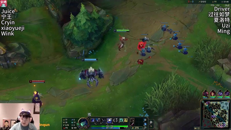 【QY球友会】上单Driver加入Uzi队首秀，Uzi招牌VN8-1爆杀宁王队！