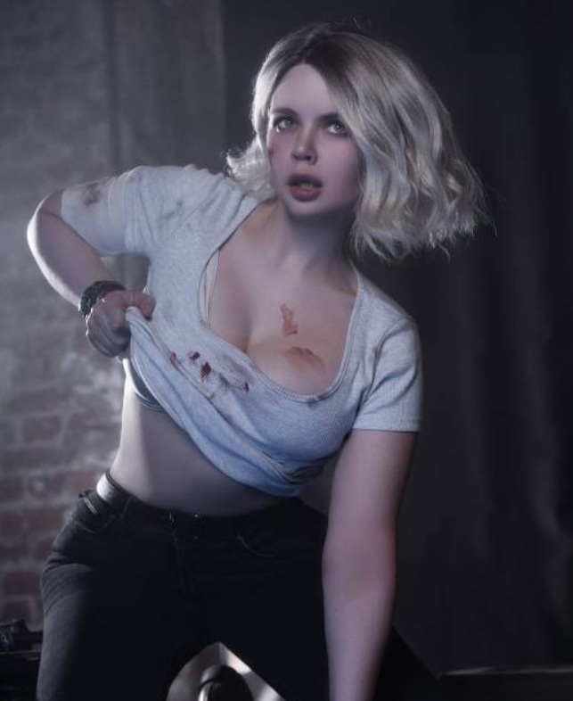 【QY球友会】身材太傲人😍顶级洋女COSER《生化9》格蕾丝