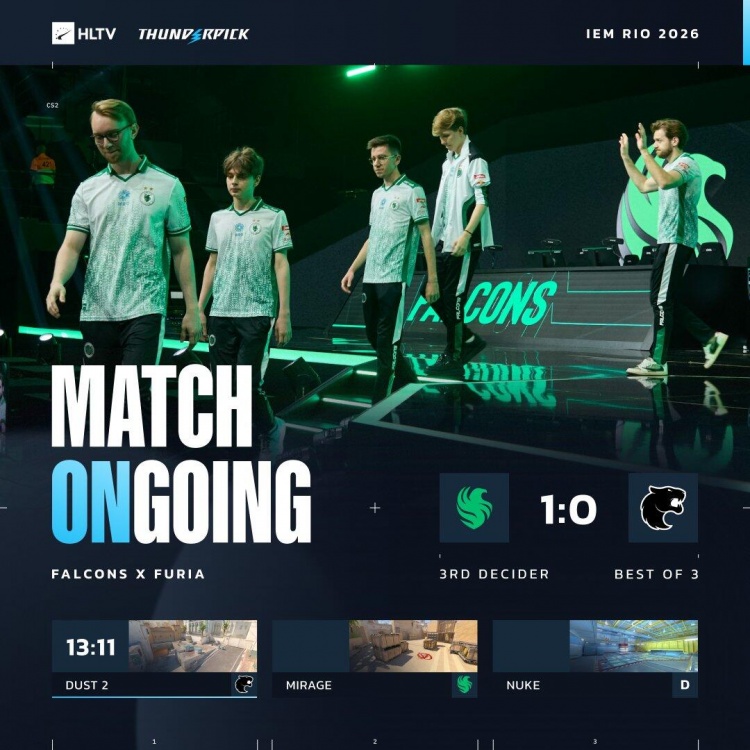 【QY球友会】🎮黑闪他闪不动啊！m0NESY大狙强势Carry砍25杀 Falcons赢图一