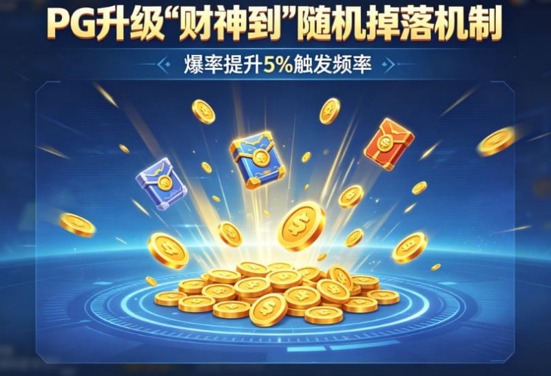 PG升级“财神到”随机掉落机制，爆率提升5%触发频率。【QY球友会】