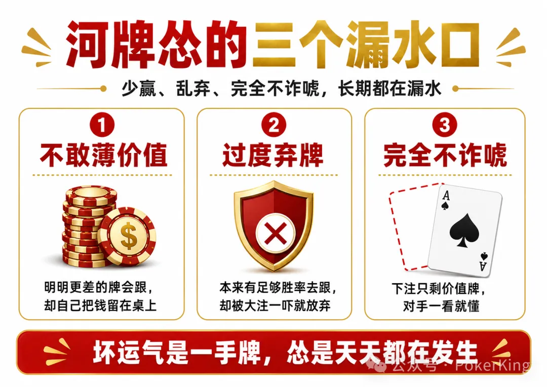 【EV扑克】河牌“怂了”：你明明看见了价值，却没敢下注