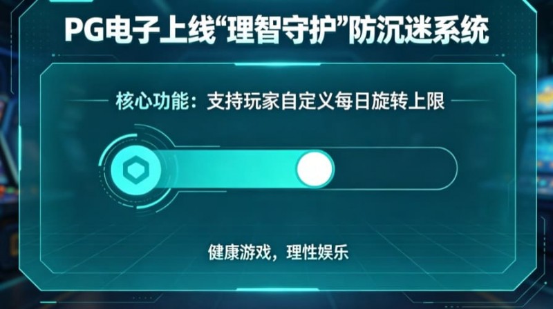 【QY球友会】防沉迷功能:PG电子上线“理智守护”系统,支持玩家自定义每日旋转上限。