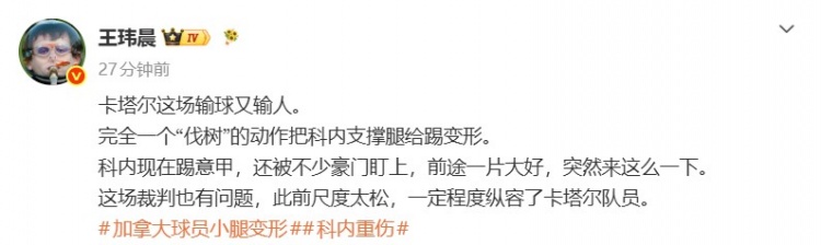 【QY球友会】体坛周报记者:卡塔尔输球又输人 裁判也有问题 一定程度纵容了卡塔尔队员
