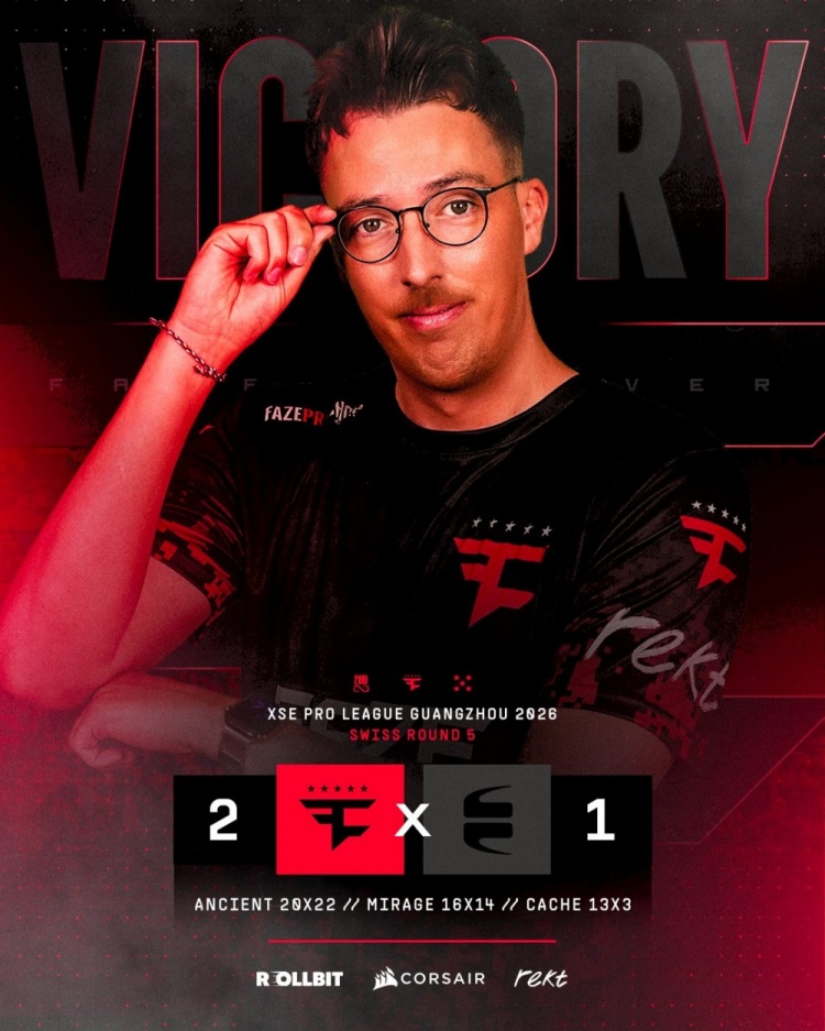 【QY球友会】🎮又一次的地狱归来!双大哥合砍37杀带队FAZE击败EB晋级淘汰赛