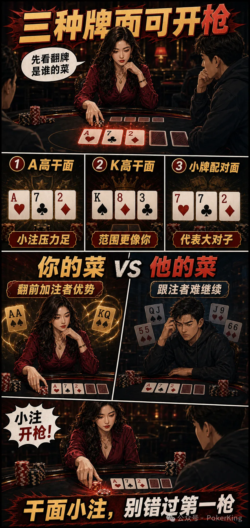 【EV扑克】翻牌第一枪该不该开？别只看自己中没中，先看牌面更像谁