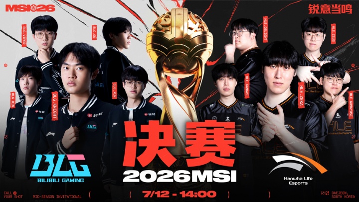 【QY球友会】2026季中冠军赛决赛赛程预告:14点表演赛!15:30决赛BLG vs HLE!