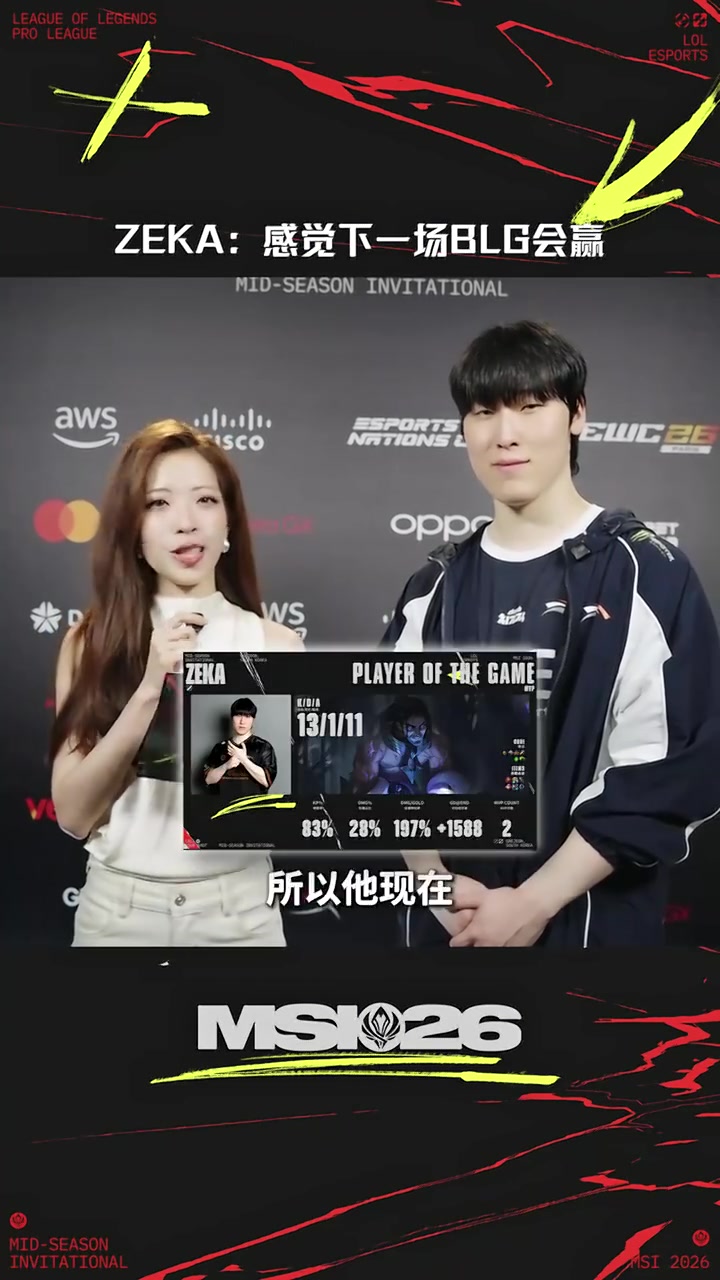 【QY球友会】Zeka：感觉下一场BLG会赢；想在国际赛交手Faker