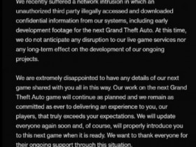 【QY球友会】鉴定为真！R星官方承认《GTA 6》内容遭到泄露：会继续开发游戏