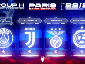 【QY球友会】欧冠H组：巴黎圣日耳曼、尤文、本菲卡、海法马卡比
