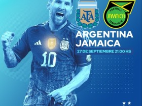 【QY球友会】阿根廷发布海报预热对阵牙买加友谊赛：梅西封面