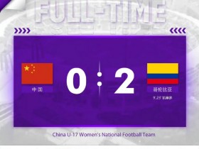 【QY球友会】中国U17女足0-2负于哥伦比亚，琳达-凯塞多上半场攻入2球