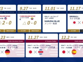 【QY球友会】日本队世界杯日程安排：11月1日公布大名单，17日与加拿大热身
