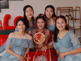 【QY球友会】前女足国脚刘杉杉分享婚礼照片，吴海燕、古雅沙担任伴娘