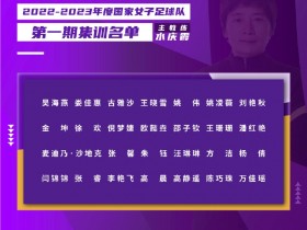 【QY球友会】中国女足（除海外球员）冬训备战2023年各项赛事的名单