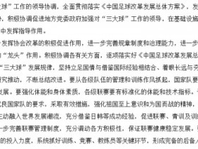 【QY球友会】国家体育总局局长高志丹：进一步加强对“三大球”工作的领导协调