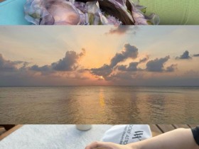 【QY球友会】JackeyLove女友吴55分享马尔代夫旅游照:身旁碰杯的人疑似JKL