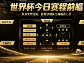 2026世界杯小组赛收官日:当赛程进入刺刀见红的时刻【QY球友会】